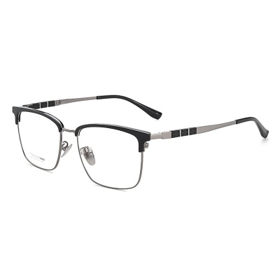 Pure titanium myopia glasses frame, men's retro eyebrow frame, ultra light business metal full frame Danyang glasses