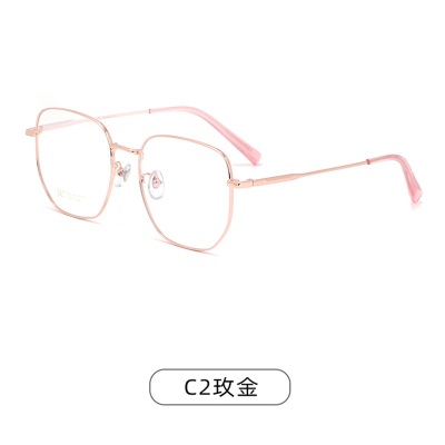 New irregular square frame glasses frame temperament internet famous super large frame display face thin frame natural beauty artifact